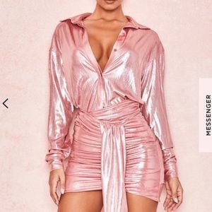 House of CB “Roxanne” shirt and “Shahja” skirt